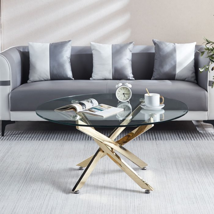 Modern Round Tempered Glass Table With Chrome Legs - Image 8