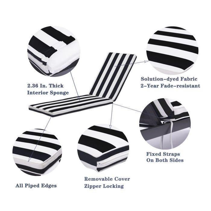 Outdoor Lounge Chair Cushion Replacement Patio Funiture Seat Cushion Chaise Lounge Cushion - Image 13