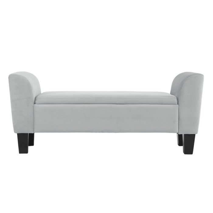 Mila - Velvet Ottoman Bench With Storage - Image 4