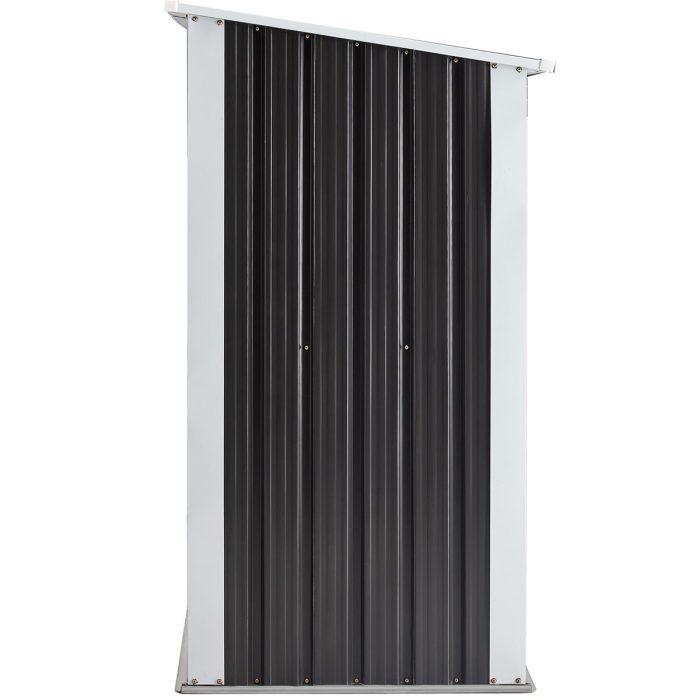 Log Storage Shed, Log Holder With Roof, Log Storage Shed, Firewood Rack For Backyard Garden Patio Porch, Anthracite Galvanized Steel - Black - Image 3