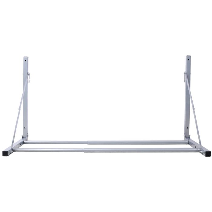 Wall-Mounted Folding Tire Storage, 30.5 To 50.5" Wide, Supports 300 Pounds - Silver - Image 4