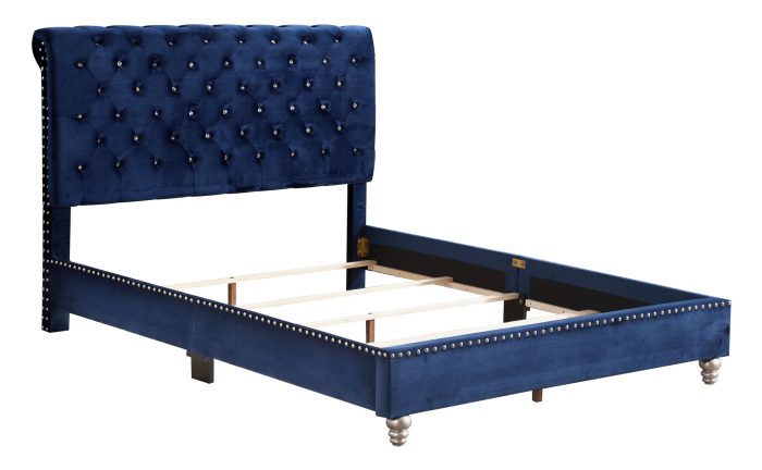 Elegant Transitional Upholstered Bed - Image 12
