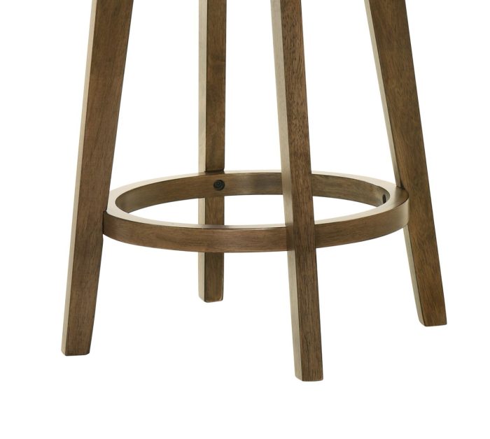 Joplin - 20.5" Ladder Back Counter Height Swivel Chair With Upholstered Seat - Image 3