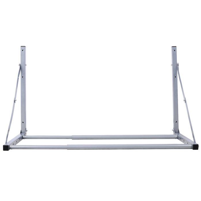 Wall-Mounted Folding Tire Storage, 30.5 To 50.5" Wide, Supports 300 Pounds - Silver - Image 2