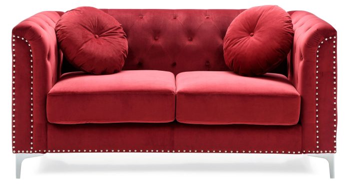 Stylish Sloped Arm Loveseat - Image 15