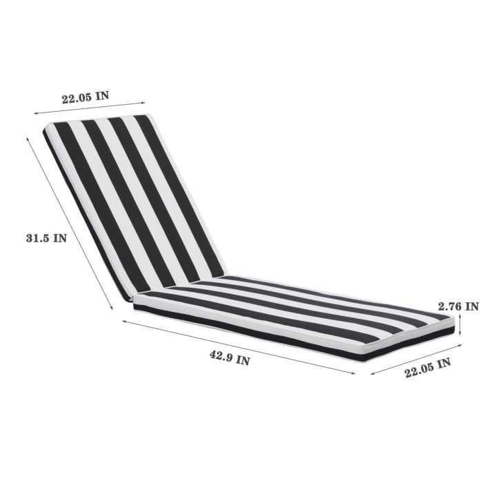 Outdoor Lounge Chair Cushion Replacement Patio Funiture Seat Cushion Chaise Lounge Cushion - Image 14