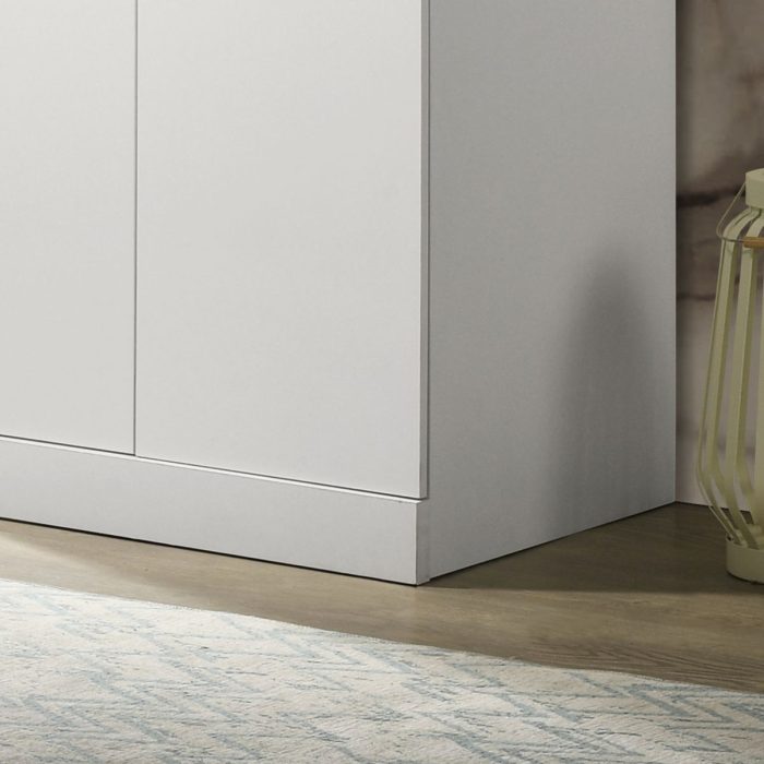 Michael - Double Door Wardrobe Cabinet Armoire With Shelf And Hanging Rod - White - Image 4