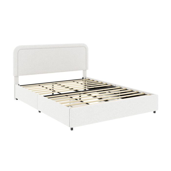 Liv - Patented With Drawers Upholstered Storage Platform Bed - Image 3