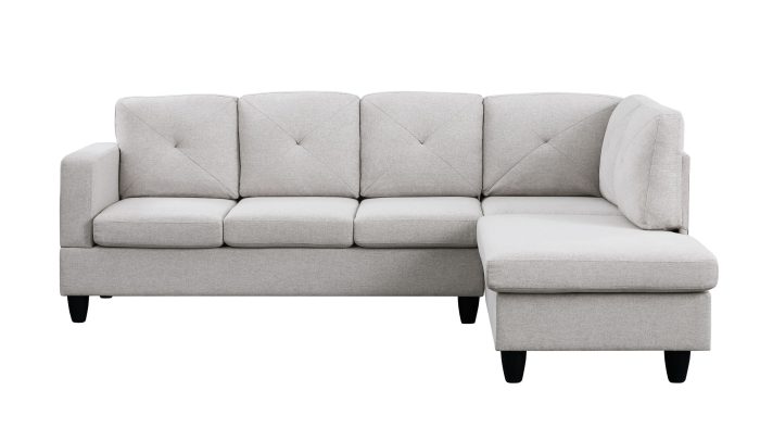 Santiago - Linen Sectional Sofa With Right Facing Chaise - Image 2