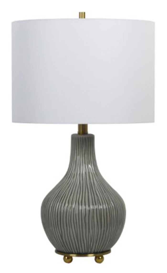 Judlen - Gray / Gold Finish - Ceramic Table Lamp