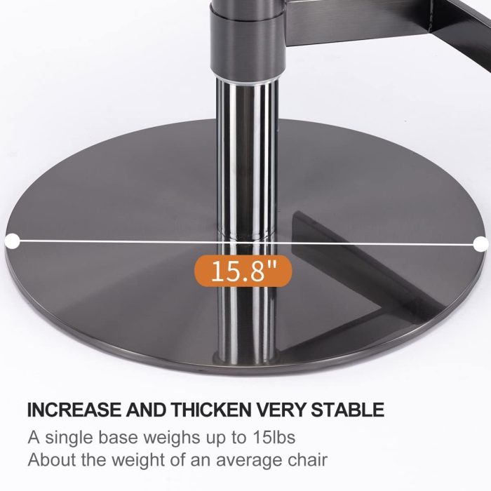 Titanium Stainless Steel Bar Stool, Grade Modern Leather Bar Chair With Backrest, Swivel Adjustable Height For Kitchen Counter And Dining Room - Image 4