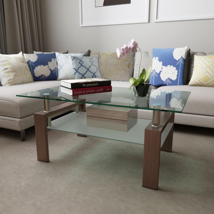Rectangle Coffee Table, Modern Side Center Tables For Furniture - Image 4