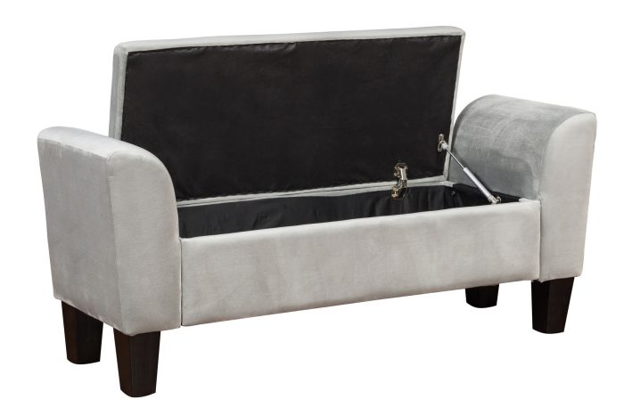 Mila - Velvet Ottoman Bench With Storage - Image 7