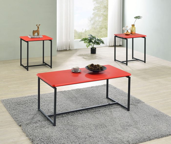 GT - 3 Piece Carbon Fiber Wrap Coffee Table And End Table (Set of 3) - Image 12