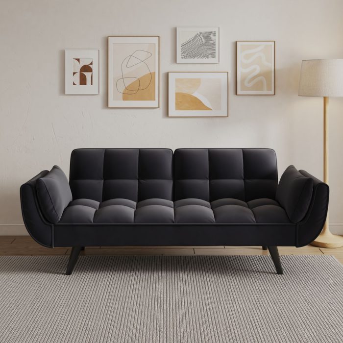 Sofa Soft Two Armrests Throw Pillow Pillow Comfortable Fit Apartment Bedroom Small Space - Image 8