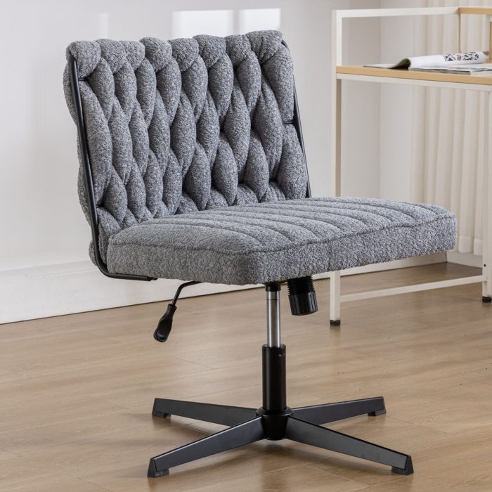 Armless Office Desk Chair No Wheels - Image 11