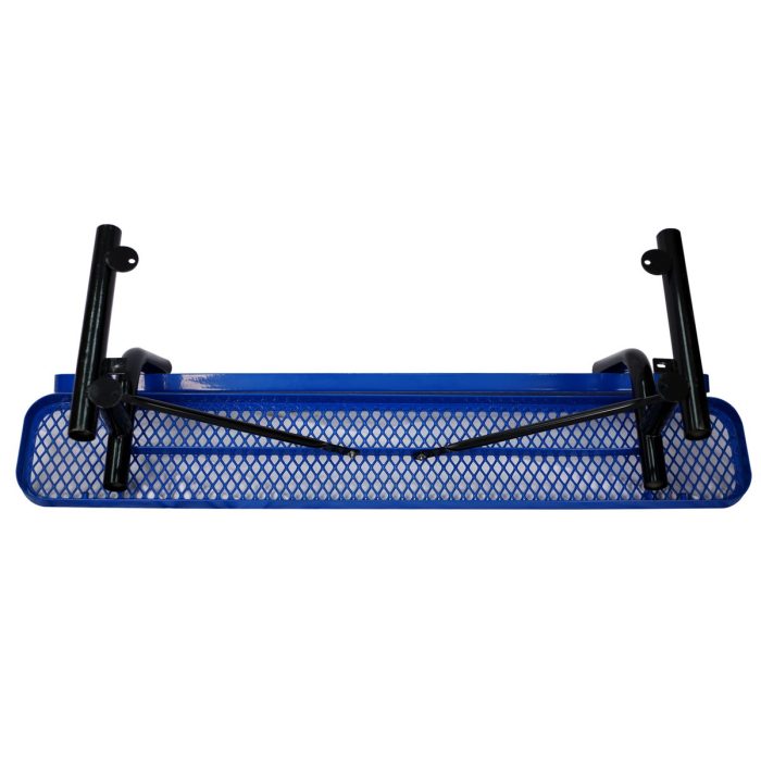 6' Outdoor Steel Bench With Backrest - Image 8