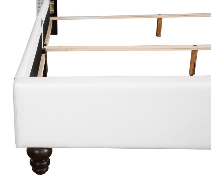 Upholstered Nailhead Trim Chic Bed - Image 11