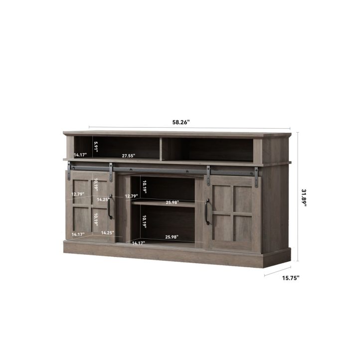TV Stand With Storage Cabinet And Shelves, TV Console Table Entertainment Center For Living Room, Bedroom - Image 6