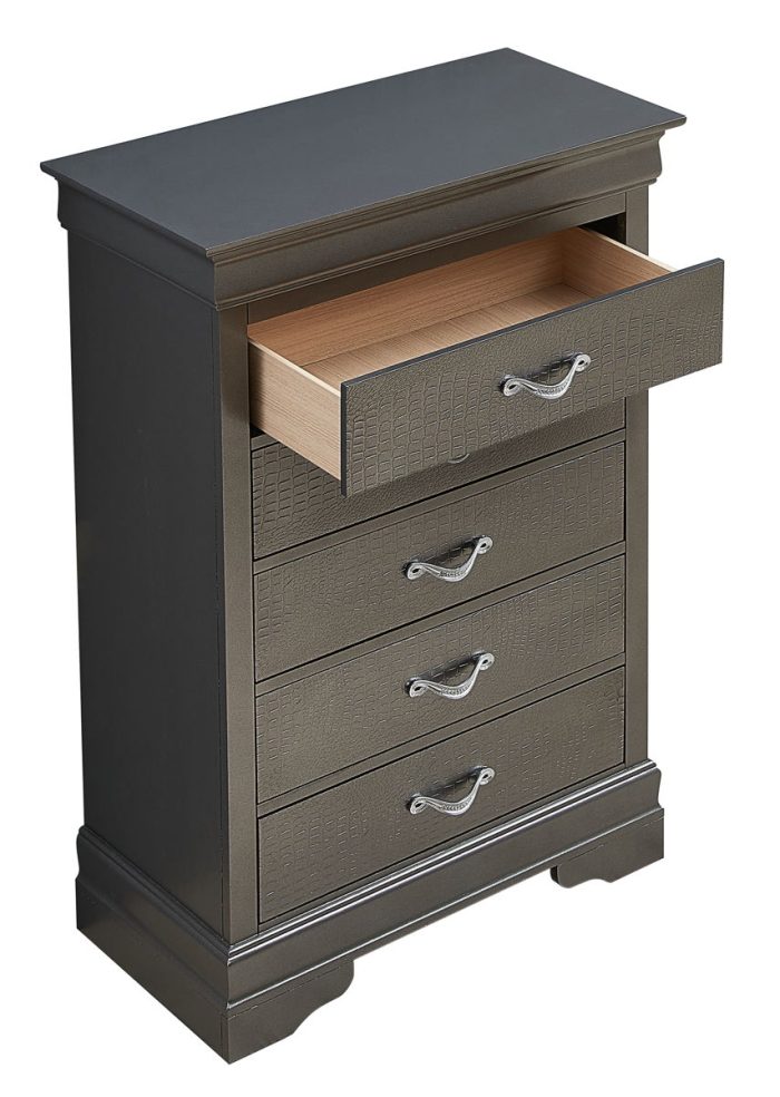 Sleek Transitional Chest - Metal Black - Image 2