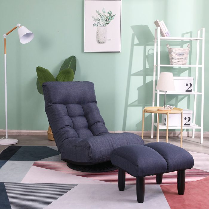 Adjustable Japanese Reclining Floor Chair Sofa With Metal Frame For Living Room - Image 4