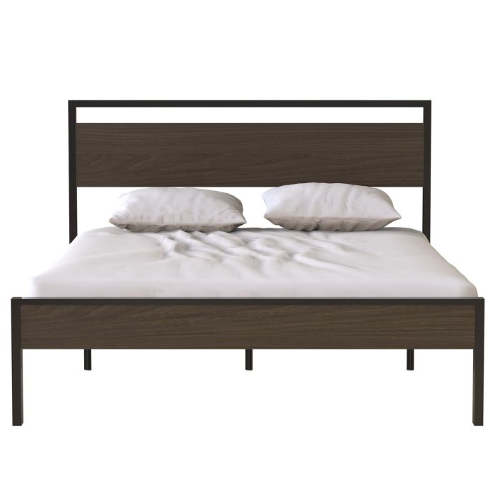 Ceres - Metal Bed With Wood Headboard & Footboard - Image 2