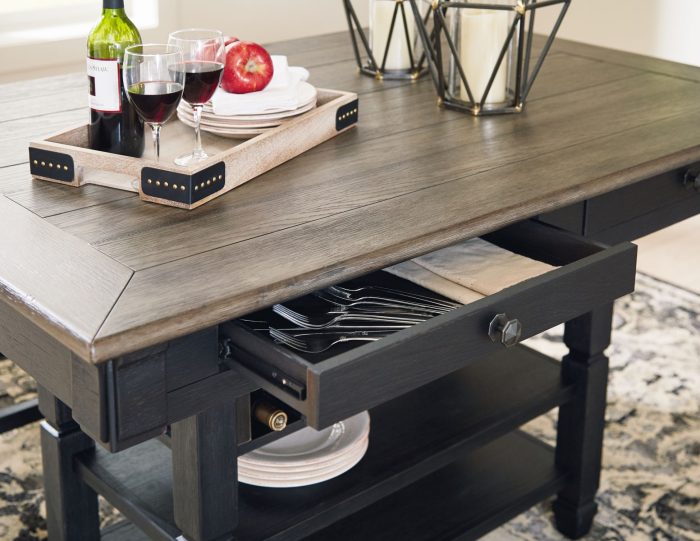 Tyler Creek - Black / Gray - Rectangular Dining Room Counter Table - Image 4