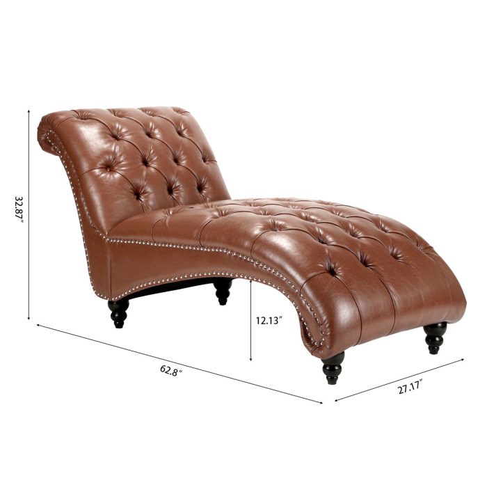 Tufted Armless Chaise Lounge - Image 4