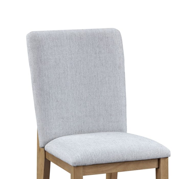 Delphine - Linen Fabric 19" Dining Chair (Set of 2) - Gray - Image 2
