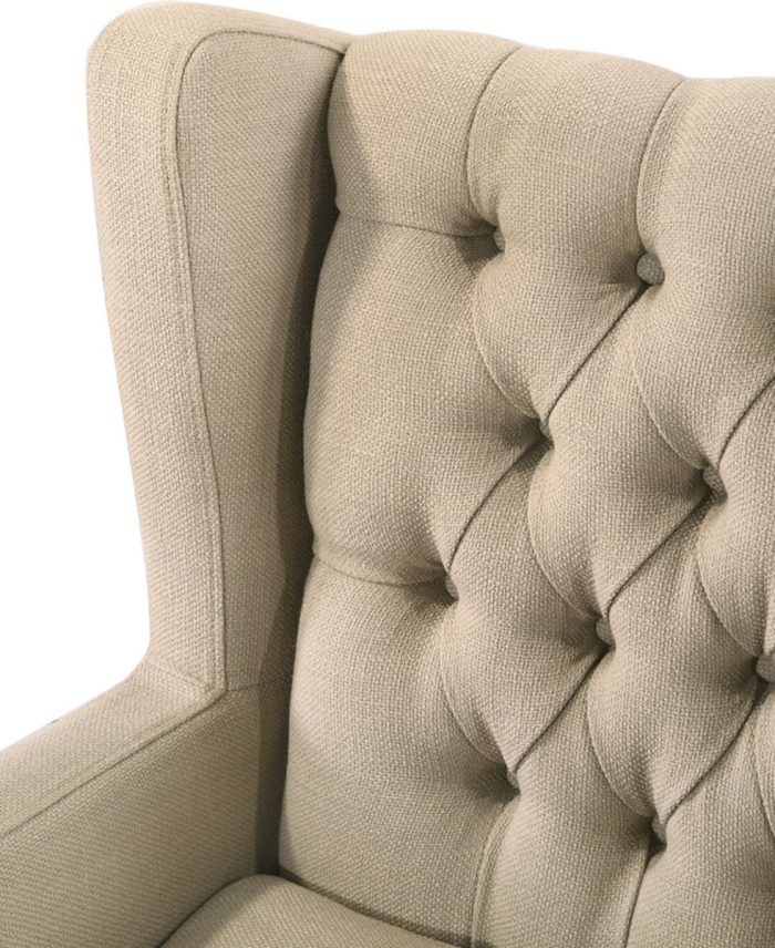 Irwin - Linen Button Tufted Wingback Chair - Image 7