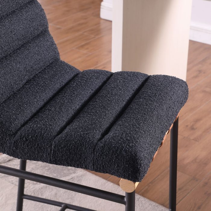 Lahni - 17" Boucle Fabric Counter Height Chair - Image 4