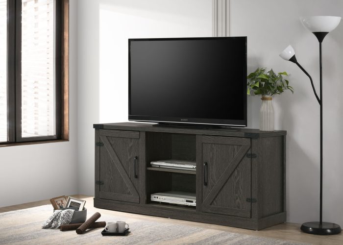 Salma - 58" Wide TV Stand With 2 Open Shelves And 2 Cabinets - Image 2