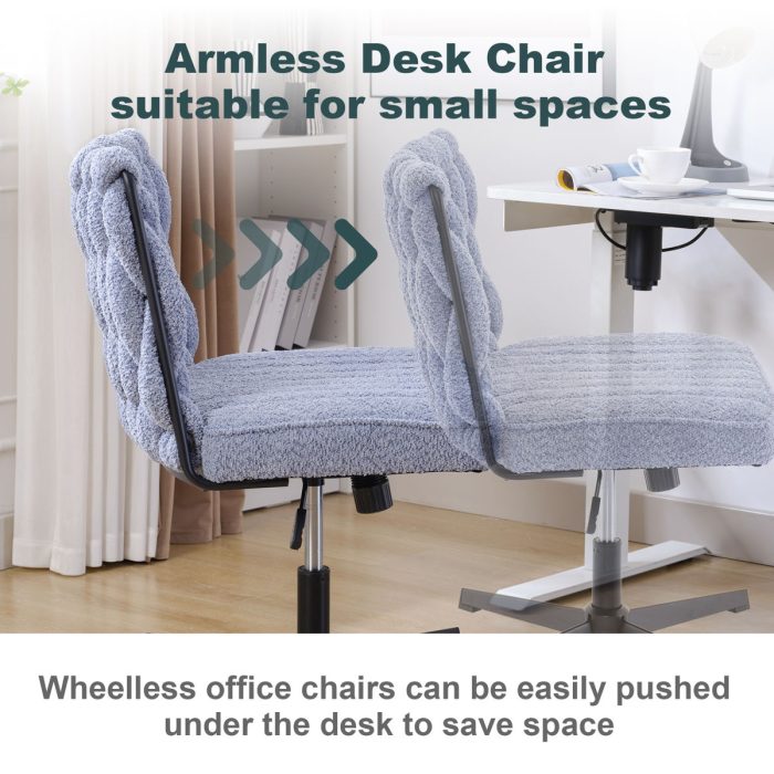 Armless Office Desk Chair No Wheels - Image 5