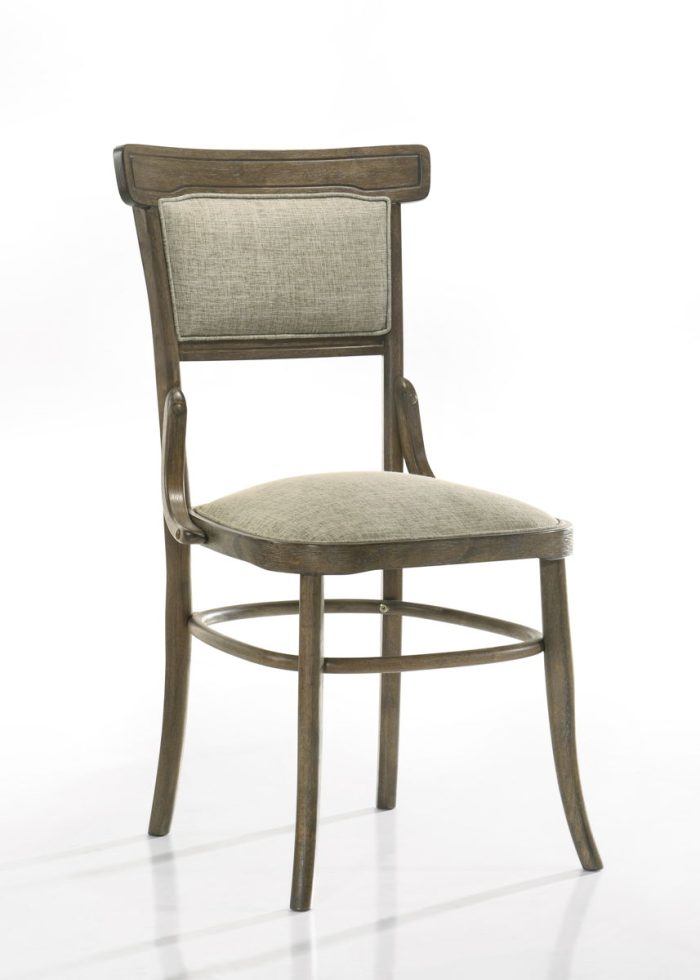 Bistro - Wide Contemporary Fabric Dining Chair With Cushion (Set of 2) - Vintage Walnut - Image 3