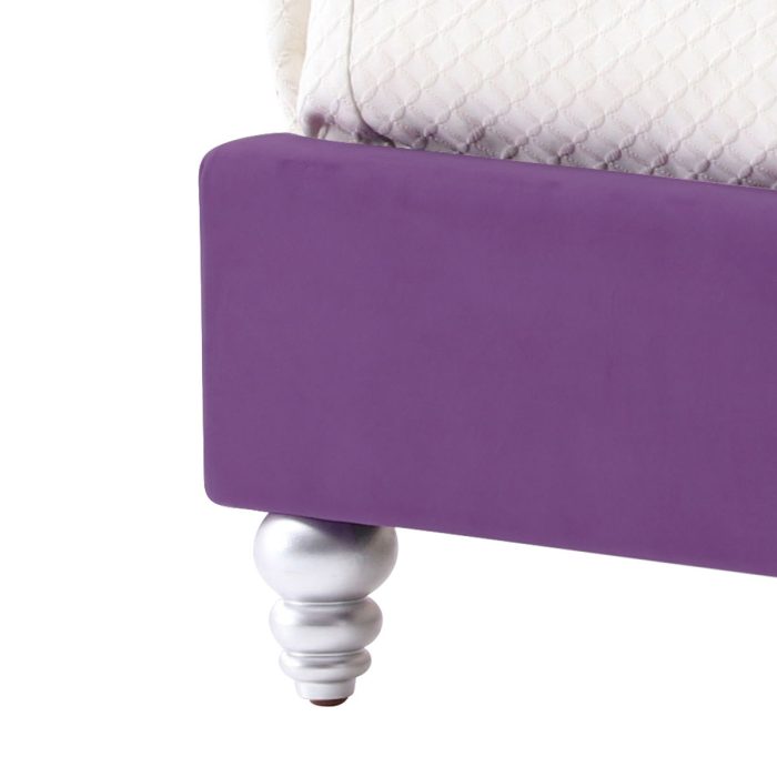 Upholstered Velvet Bed Transitional - Image 8