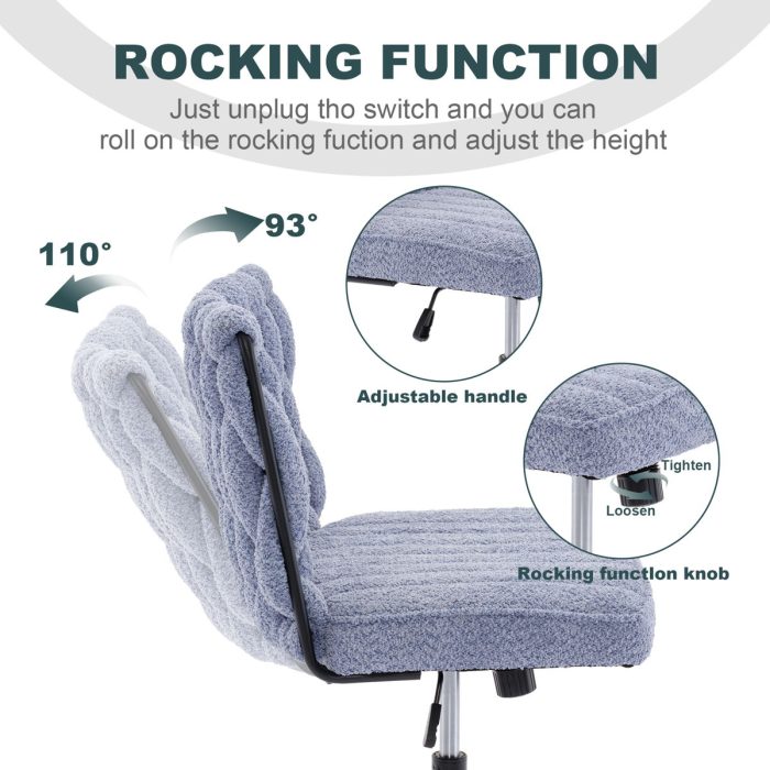 Armless Office Desk Chair No Wheels - Image 2