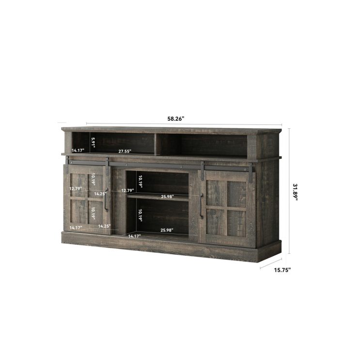 TV Stand With Storage Cabinet And Shelves, TV Console Table Entertainment Center For Living Room, Bedroom - Image 7