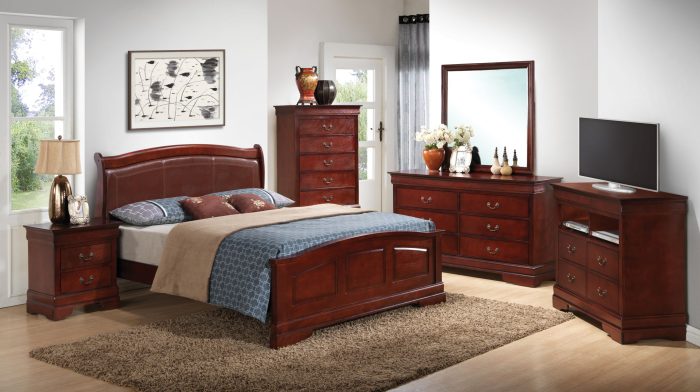 Panel Sleigh Bed Elegantly Crafted - Image 10
