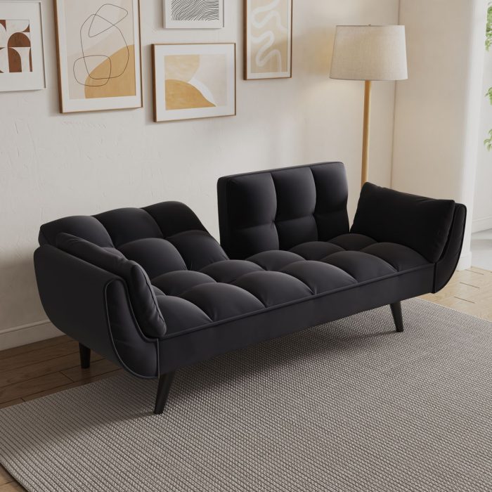 Sofa Soft Two Armrests Throw Pillow Pillow Comfortable Fit Apartment Bedroom Small Space - Image 9