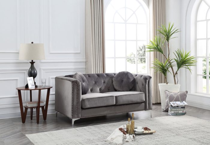 Stylish Sloped Arm Loveseat - Image 12