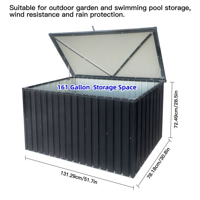 Metal Storage Box Store Small - Black - Image 3