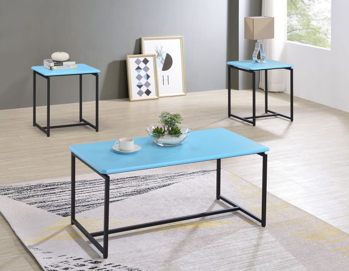 GT - 3 Piece Carbon Fiber Wrap Coffee Table And End Table (Set of 3) - Image 2