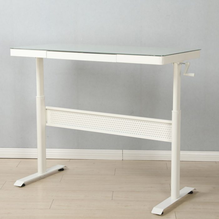 Standing Desk With Metal Drawer, Adjustable Height Stand Up Desk, Sit Stand Home Office Desk, Ergonomic Workstation - Image 3