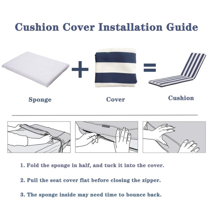 Outdoor Lounge Chair Cushion Replacement Patio Funiture Seat Cushion Chaise Lounge Cushion - Image 5
