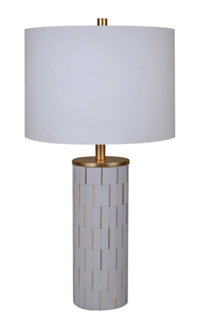 Faridworth - White / Gold Finish - Poly Table Lamp