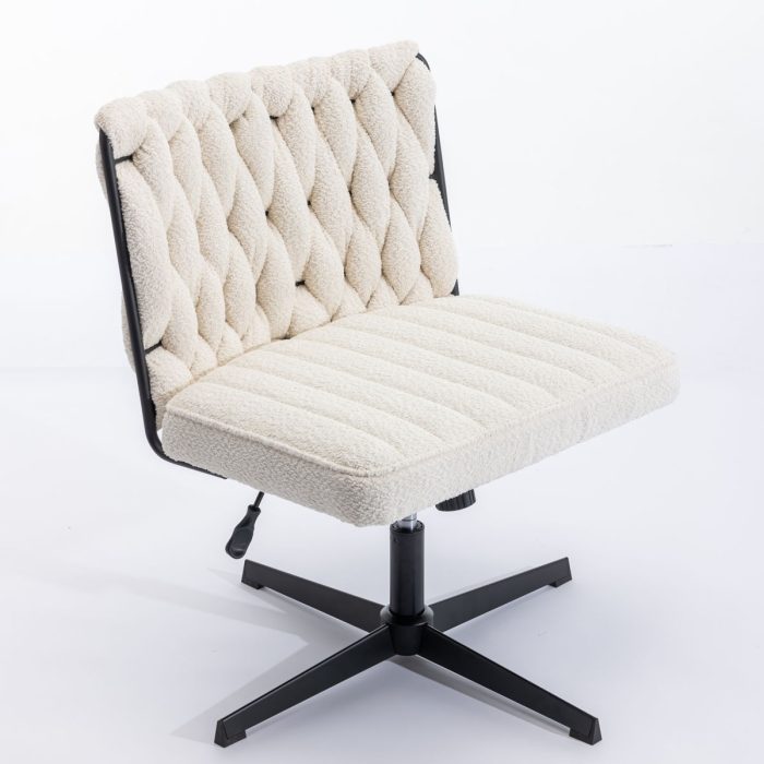 Armless Office Desk Chair No Wheels - Image 3