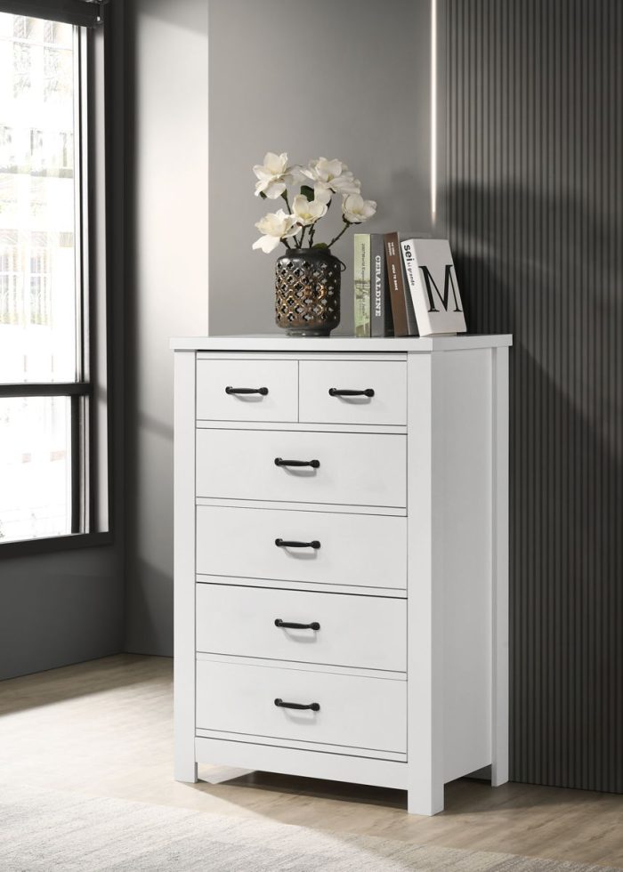 Cassini - 5 Drawer Chest - White - Image 3