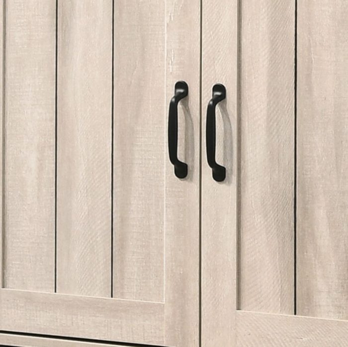 Corby - Oak Finish 3 - Door Shoe Cabinet - Dusty Gray - Image 3