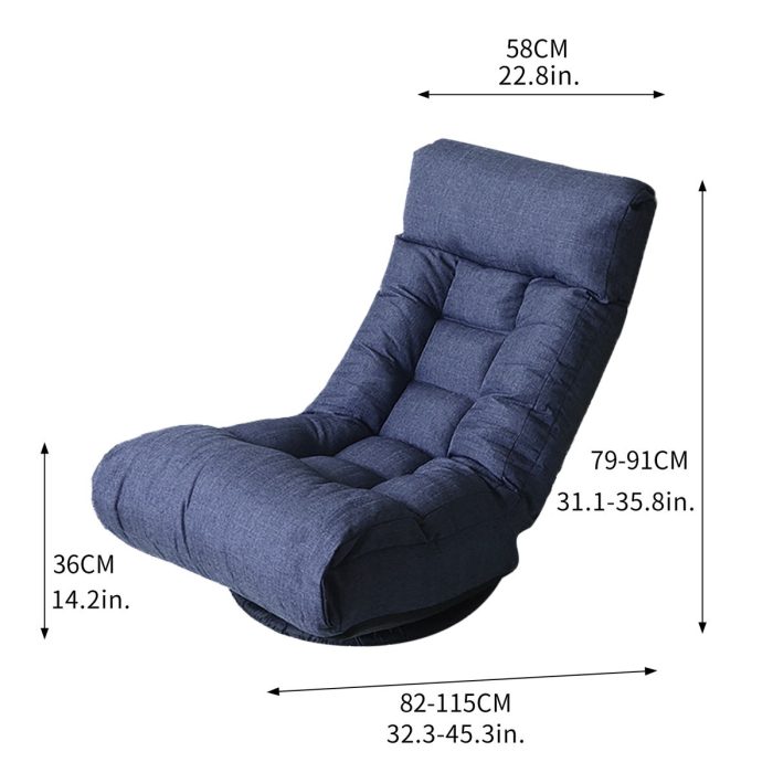 Adjustable Japanese Reclining Floor Chair Sofa With Metal Frame For Living Room - Image 2