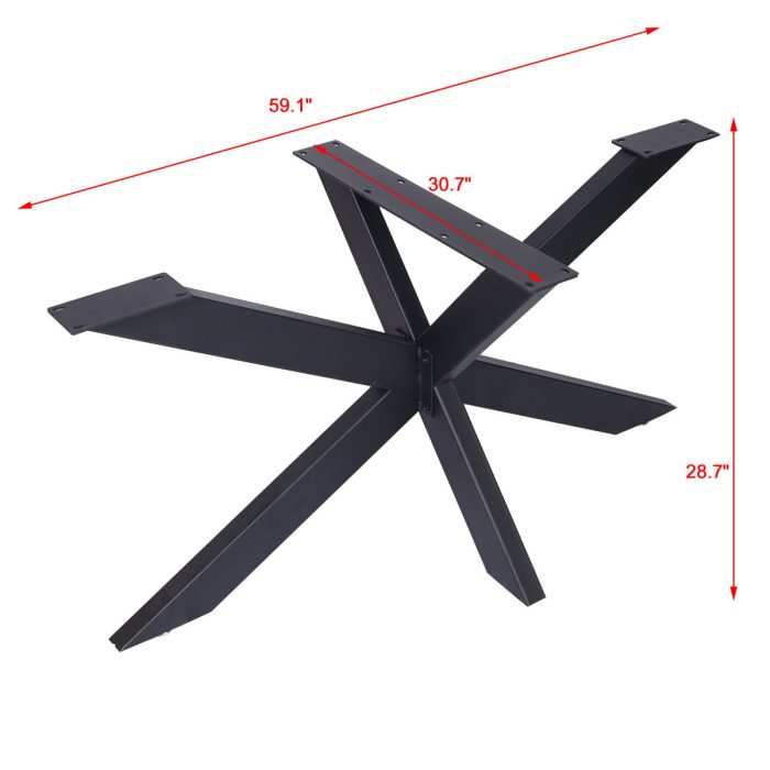 Table Frame, Table Base, Spider Table Legs, Table Runner Confrerence Table - Black - Image 2